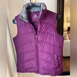 Lands End Plum Puffer Vest